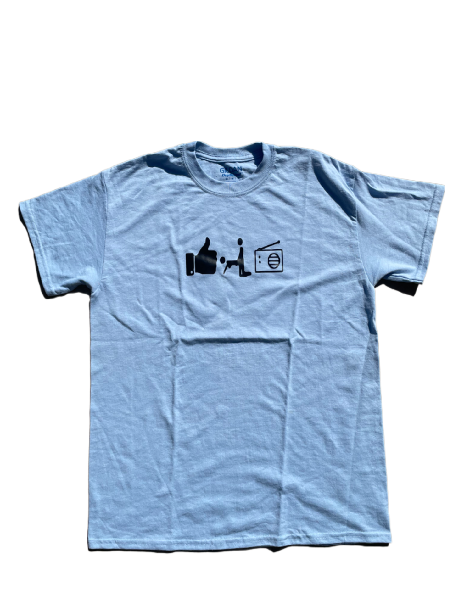 Goodfuckradio sign shirt - Baby Blue